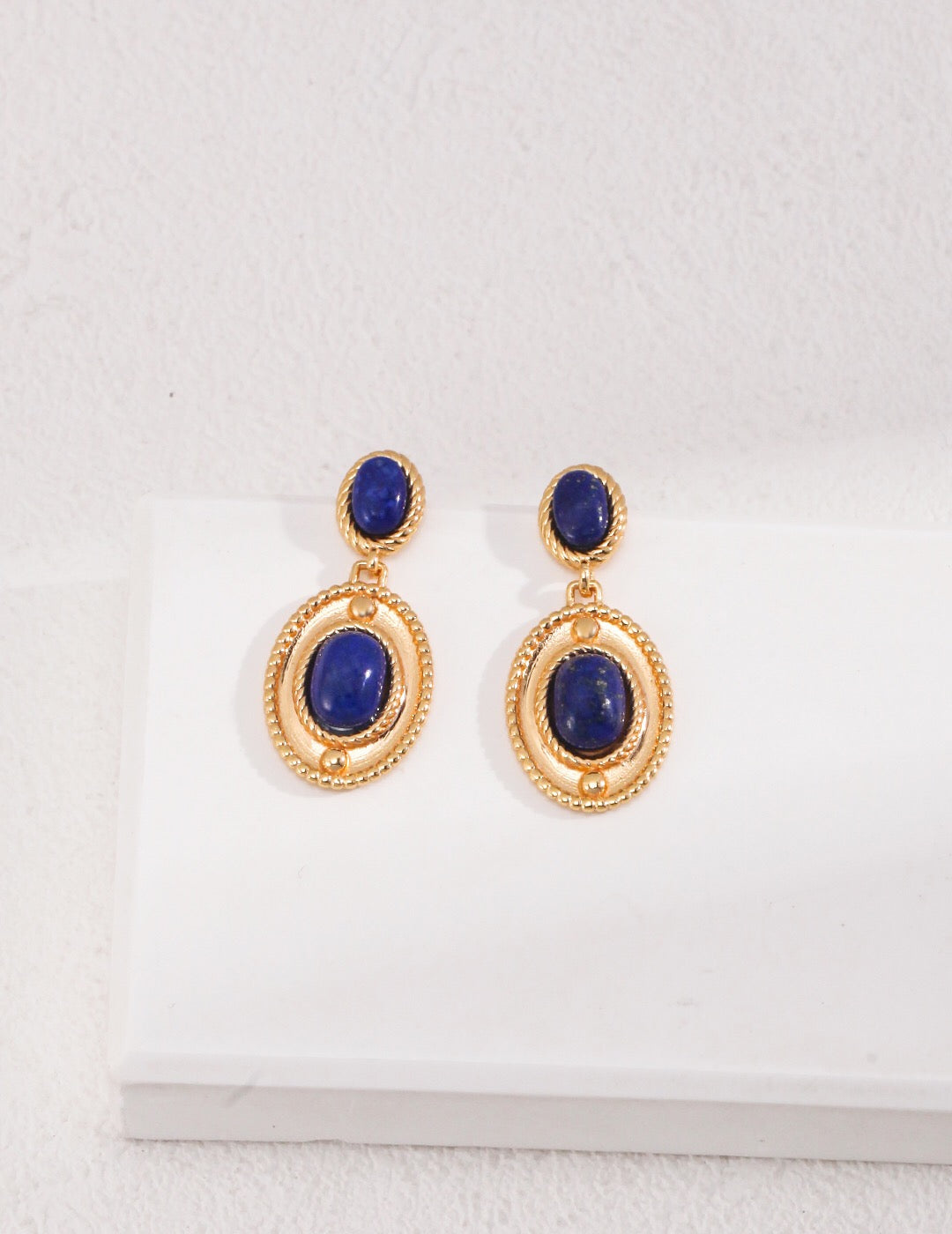 Natural Lapis Lazuli Dangle Earrings